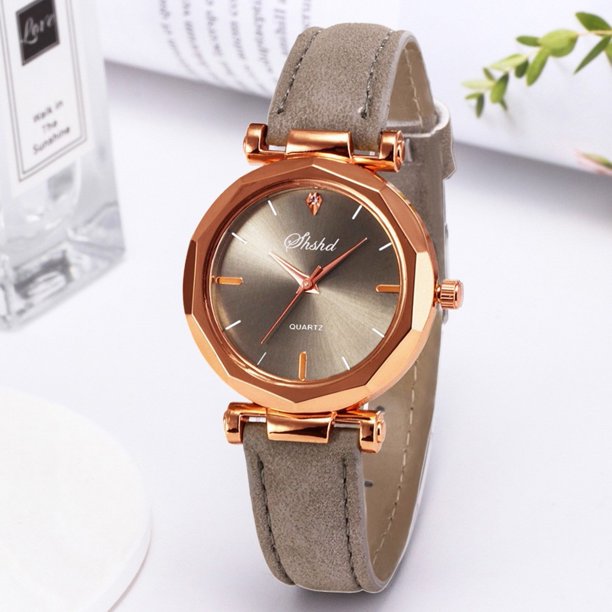 Price Down Sfonq Womens Watches Fashion Women Leather Casual Watch Luxury Analog Quartz Crystal Wristwatch Mothers Day Gift for Grilfriend,Gray Buy 2 Save 10%