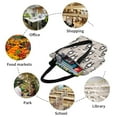 thumbnail image 5 of KLL Tote Bag for Women Cartoon Bear Brown Print Shopping Grocery Reusable Bags for Office School Shopping Travel, 5 of 6