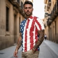 thumbnail image 2 of Uorisanigo US Flag Couples' Outfits His and Hers Clothing Mens Golf Shirts 1/4 Zip Up Dry Fit Sport Short Sleeve Workout Tops and Women's Golf Tennis Shirts Collared Tops, 2 of 8