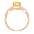 thumbnail image 2 of 1.75 ct Radiant Cut Natural Citrine Solitaire 18K Rose Gold Womens Engagement Ring, 2 of 5