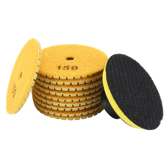 Unique Bargains 3 inch Diamond Wet Polishing Pads Grit 150 10Pcs for Stone Marble