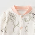 thumbnail image 5 of Akiihool Baby Girl Sleepers Baby Girl Clothes Newborn Outfit Cotton Linen Long Sleeve Romper One Piece Jumpsuit Infant Baby Clothes Light Purple,3-6 Months, 5 of 7