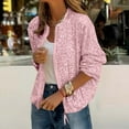 thumbnail image 4 of VEKDONE Women's Sparkly Sequin Jackets Casual Long Sleeve Zip Up Coat Fashion Party Festival Outerwear Fall Thin Lightweight Jacket Pink XXL, 4 of 7