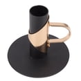 thumbnail image 3 of Vintage Home Decor Antique Black Gold Wrought Iron Candle Stand with Handle, 3 of 8
