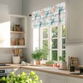 thumbnail image 5 of Teal Sea Turtle Starfish Valances for Windows Summer Beach Coral Shell Board Valance Curtains Rod Pocket Bathroom Small Window Treatments for Kitchen Living Room Bedroom, 42"x12", 5 of 7
