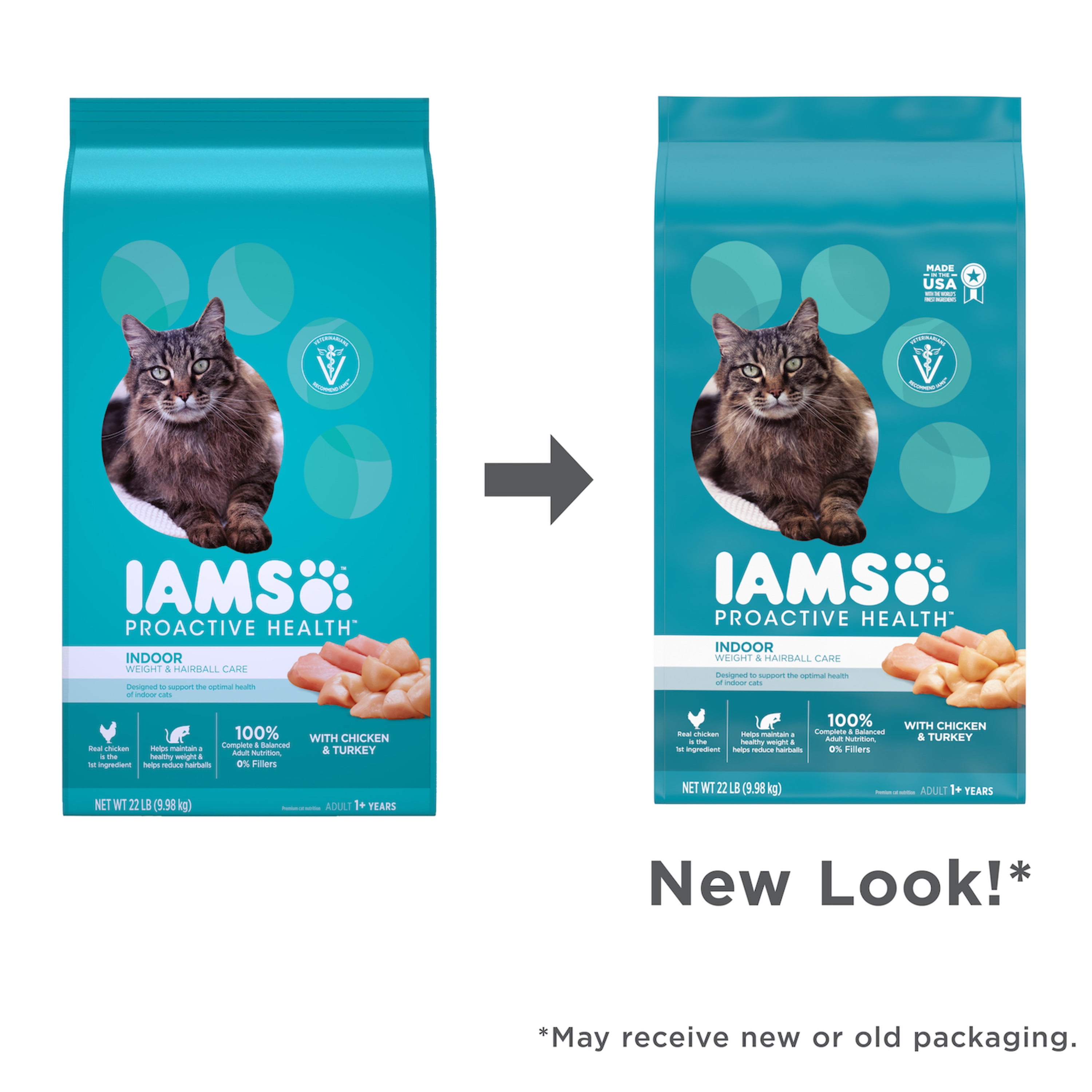 iams cat food hairball control