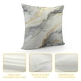 thumbnail image 4 of Nawypu  White Marble Throw Pillow Case Fashion Marbling Granite Stone Cushion Covers for Decorative Bedroom/Living Room/Sofa/Farm House Gold Black Gray, 4 of 5