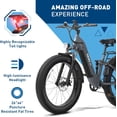 thumbnail image 3 of Hiboy EX7 Electric Bike 26” x 4.0" Fat Tire Electric Bicycle, 750W E-Mountain Bike,48V 18AH Removable Battery Ebike UL2849, 3 of 7