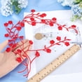 thumbnail image 3 of 2Pcs Iron On Embroidered Patches Red Appliques Embellishments Cotton Flower Embroidery Patch Embroidered Flower Appliques for Clothing Sewing Crafting Wedding Prom Dress Decoration DIY, 3 of 9