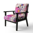 thumbnail image 3 of Designart « Cubisme Déchaîné Expressions Roses » Fauteuil d'Appoint Rembourré Cubisme Rose - Fauteuil Moderne pour Salon, 3 of 7