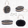 thumbnail image 2 of JUYGO Women Rhinestone Evening Clutch Purse Bag Bling Glitter Sparkly Diamond Tote Bag Crystal Wedding Party Bag, 2 of 8