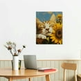 thumbnail image 2 of Autua Cat Sunflower Painting Canvas Prints Wall Art Home Decor 12x16 in, 2 of 5