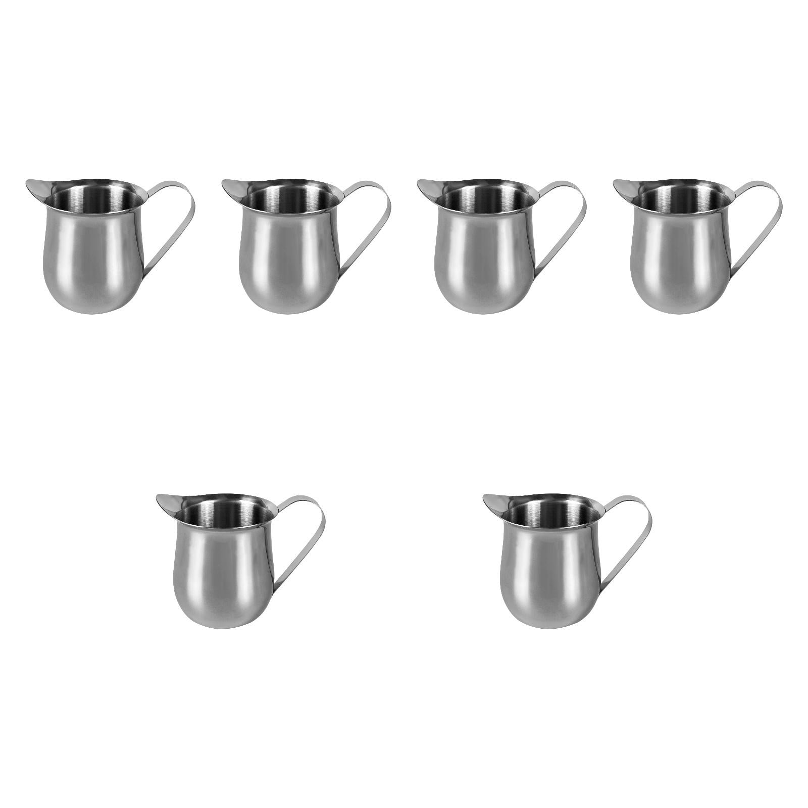 Fiocias 6 Pieces Creamer Pitcher Milk Frothing Pitcher Espresso Accessories Milk Pitcher 240ML