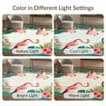 thumbnail image 7 of ODIKA 6'x9' Washable Area Rug Easy Care, Non-Shedding, Flamingo Summer Welcome With Tropical Foliage And Repeating Border for Queen Size Bedroom Under Bed Master Suite, 7 of 7