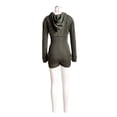 thumbnail image 5 of Women's Sexy Two-Piece Outfit for Going Out and Sports: Ribbed Hoodie Cardigan with Slim Jumpsuit, 5 of 9