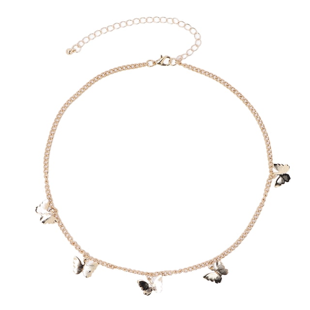 Chain Choker, Simple Necklace Alloy Perfect Gift Exquisite Fashionable Lightweight For Daily Wear For Date For Women Gold,Silver