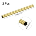 thumbnail image 2 of Uxcell 16mm OD 1mm Wall Thickness 200mm Length Brass Round Tube 2 Pack, 2 of 5