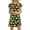 Yellow, variant on Women‘s Mini Dresses Summer Casual Ruffle Short Sleeve Cute Round Neck Flowy Dress With Pockets