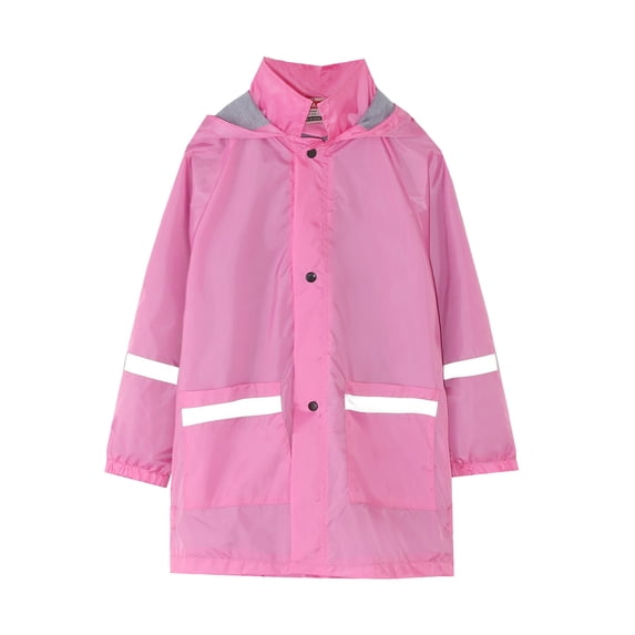 dmqupv Raincoat Adults Children's Boys Girls Button Rain Jacket Hooded Windproof Raincoat Girls Size 7 Clothes Fall