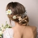 thumbnail image 3 of 5 piezas de clips para el cabello con flores falsas, accesorios para el cabello de flores para mujeres y niñas, naranja y blanco, 3 of 7