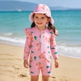 thumbnail image 2 of Miaoju Girls Swimsuit One Piece Cutout High Waisted Tankini Sets Lightweight Tropical Print Girls Bathing Suit Swimwear with Cover Up Pants with Chest Pad, 2 of 5