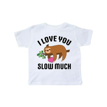 

Inktastic Valentine s Day I Love You Slow Much with Cute Sloth Gift Toddler Boy or Toddler Girl T-Shirt