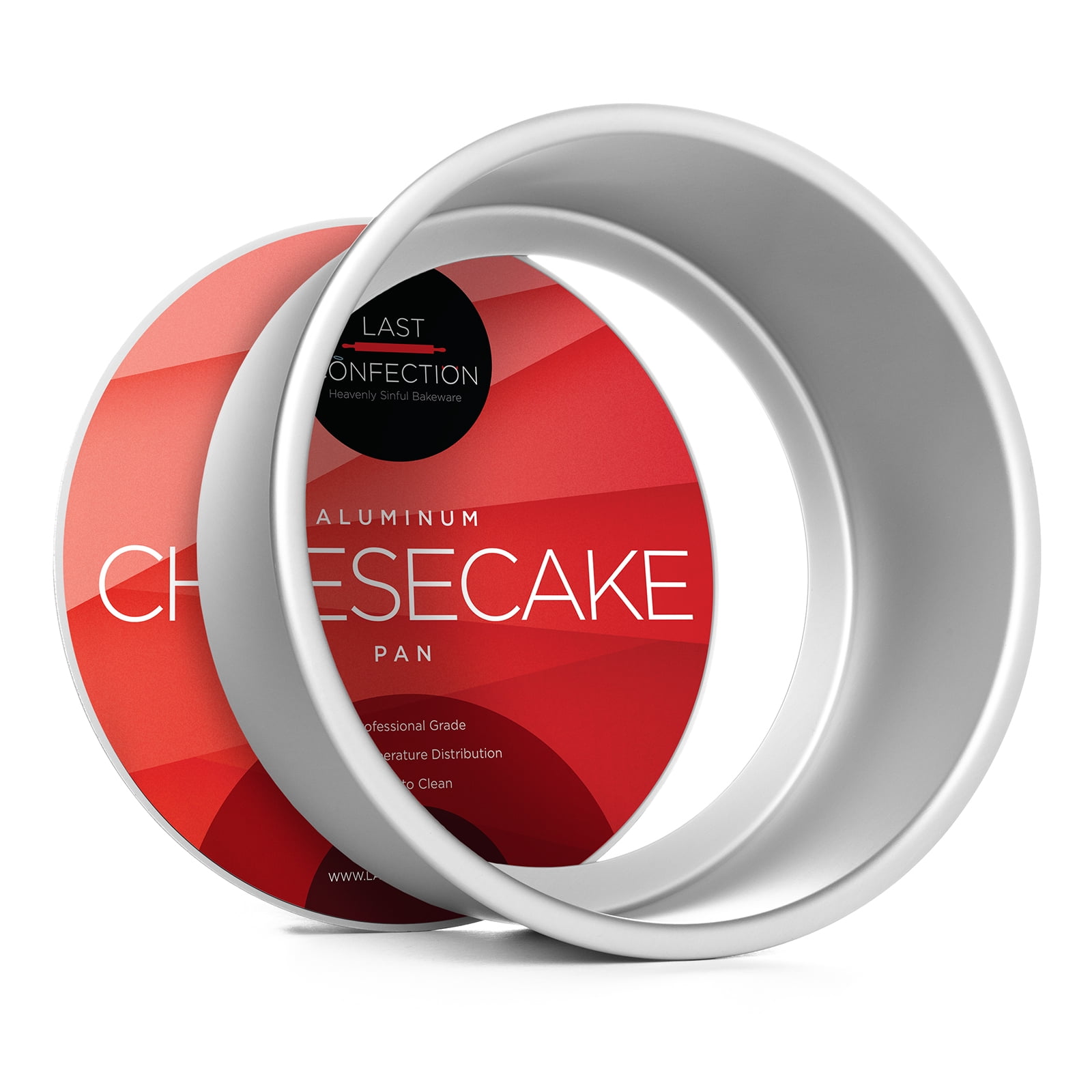Last Confection Round Cheesecake Pan with Removable Bottom - Professional Bakeware (Multiple Sizes)