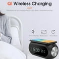thumbnail image 4 of Wireless Charger, New 15W Wireless Charger Clock Alarm Clock Temperature High Power Wireless Charging HD Digital Display Multifunctional Desktop Wireless Charging, 4 of 9