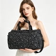 thumbnail image 5 of Travel Bag,Weekender Bag,Lightweight Quilted Design With Adjustable Strap,Spacious Storage Organizer For Daily Outings And Overnight Trips(Black), 5 of 8