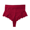 thumbnail image 4 of Fulorrnie Women's High Waisted Underwear Lace Trim Tummy Control Seamless Panties, Breathable Polyester Briefs for Everyday Comfort, , M, 4 of 4