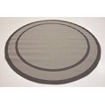 thumbnail image 2 of Unique Loom Outdoor Collection Transitional Indoor & Outdoor Casual Solid Tonal Border Area Rug, 6 Feet, Gray/Dark Gray, 2 of 2