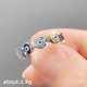 thumbnail image 5 of Anillo onlyliua Fin de Temporada para Mujer Plata 925 Azul Ojos Malvados Talla 6 a 10, 5 of 7