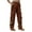 Brown, variant on LYXSSBYX Cargo Pants Women Fashion Women's Spring/Summer Pocket Button Mid Waist Tight Pants