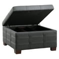 thumbnail image 5 of Detour Strap Square Storage Ottoman in Charcoal Fabric, 5 of 9