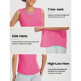thumbnail image 4 of BALEAF Women's Workout Tank Tops Racerback Open Back Top Sleeveless Running Yoga Shirts Loose Fit Athletic Gym Sports Pink M, 4 of 7