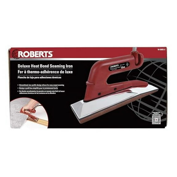 YLXINGG Deluxe Heat Bond Carpet Iron - Non-Stick Grooved Base, Temperature Control - Red