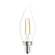 GE Relax HD LED Light Bulbs, 40 Watts, Soft White, CA11 Candle Bulbs, Clear Finish, 4pk