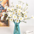 thumbnail image 2 of 10 Pcs Faux Flowers 21'' Fake Flowers Artificial Daisies Silk Plants Outdoor Wildflower Stems for Wedding Party Kitchens Home Room Outdoor Planters Decorations (White), 2 of 8