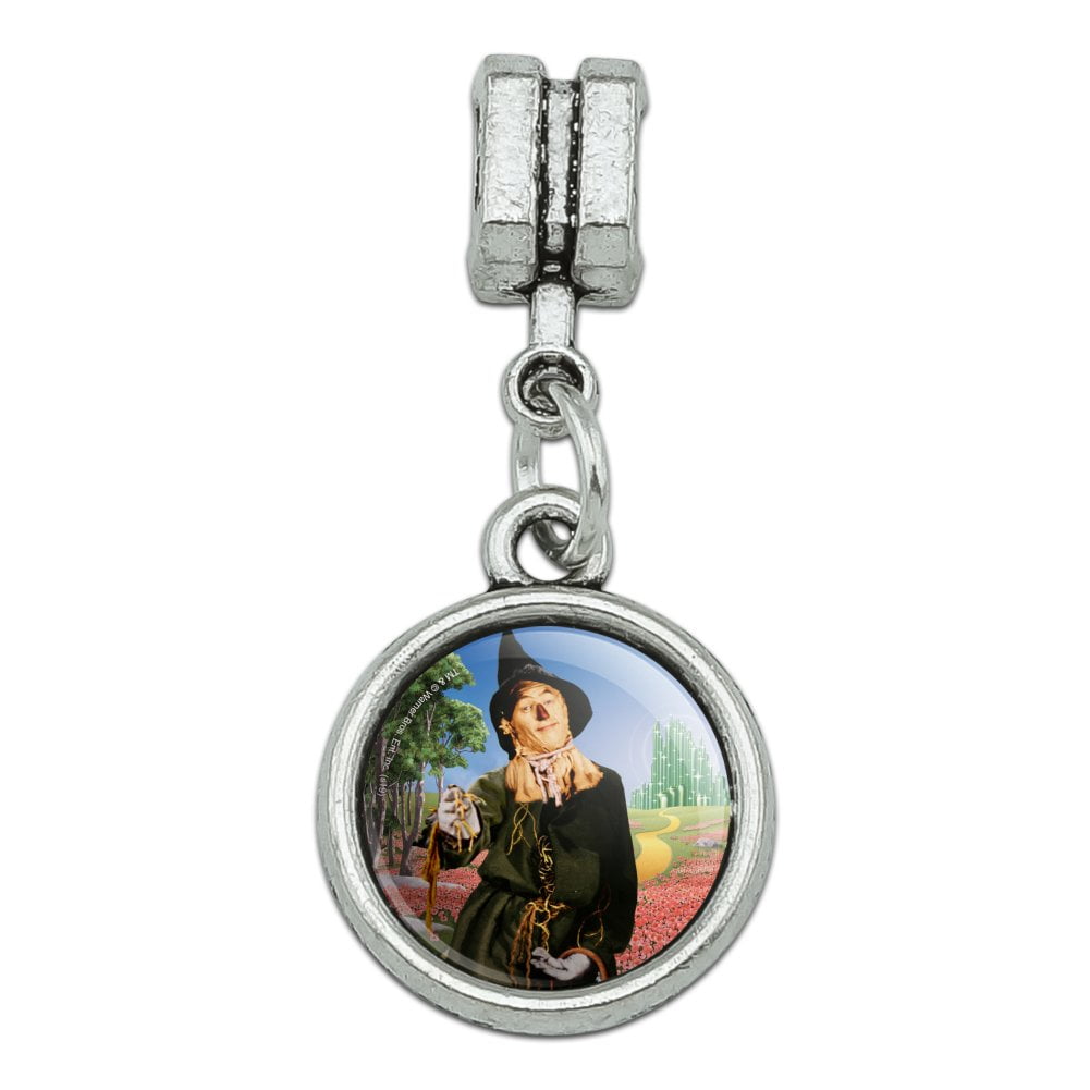 GRAPHICS /& MORE Wizard of Oz Scarecrow Character Antiqued Bracelet Pendant Zipper Pull Charm with Lobster Clasp