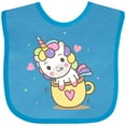 thumbnail image 3 of Inktastic Teacup Unicorn Boys or Girls Baby Bib, 3 of 4