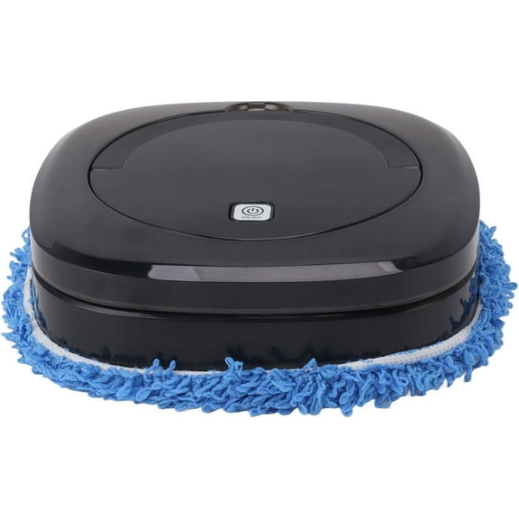 HURRISE Automatic Floor Mopping Robot,Mopping Robot with Water Vacuum and Mop Cleaning Robot Black, Robotic Vacuum Cleaner for Pet Hair Hardwood Floors Carpet (Black)