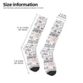 thumbnail image 2 of Naloa America Landmarks2 Thigh High Socks Extra Long Stretchy Sock Women Over Knee High Opaque Stocking Daily Wear, 2 of 6