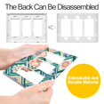 thumbnail image 4 of Yayeee Rocker Switch Wall Plate 1-Gang 4.6"x2.9" Home Decorative Outlet Cover, Green Geometric Flowers, 4 of 6