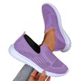 thumbnail image 5 of Domzle Womens Walking Shoes Slip On Sneakers Breathable Mesh Lightweight Casual Footwear for Daily Commute Purple 40, 5 of 9