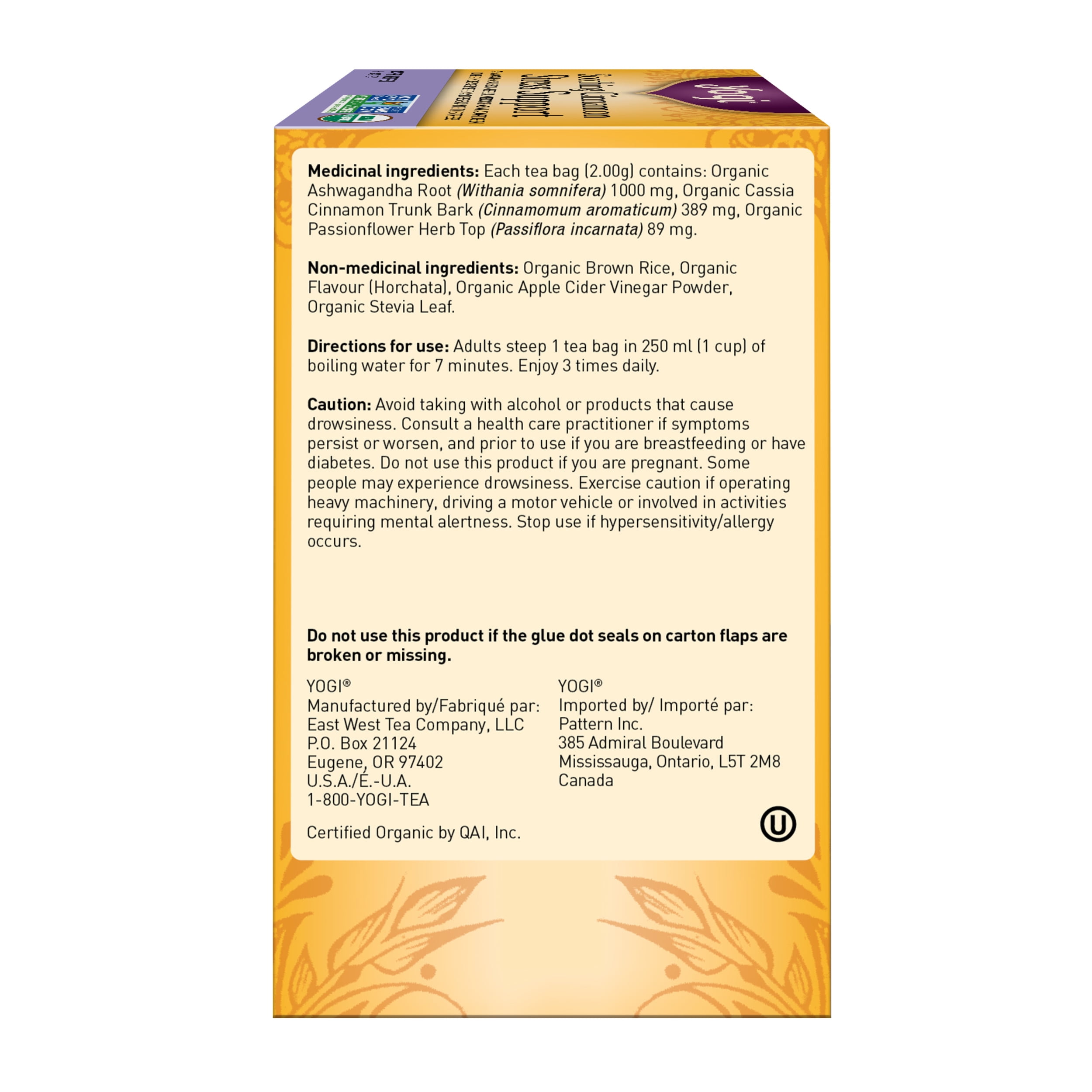 Yogi Soothing Cinnamon Stress Support, Caffeine-Free Herbal Tea Bags, - 16 Count