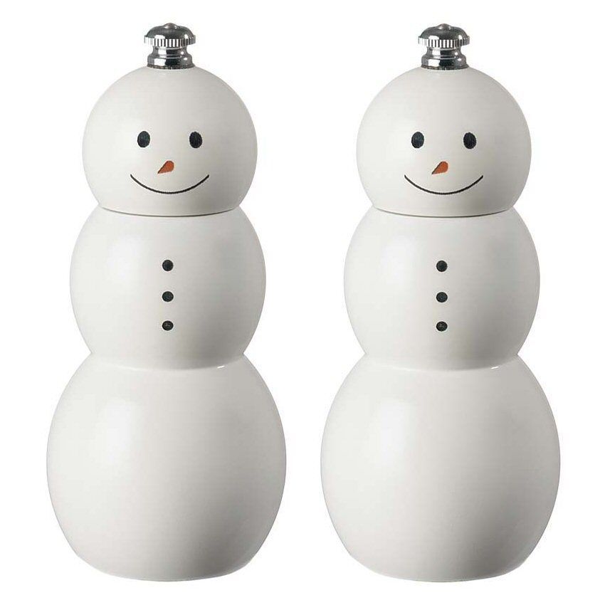 Fletchers' Mill 6" Snowman Salt & Pepper Mill / Grinder Set