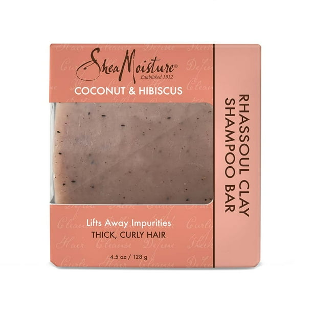SheaMoisture Rhassoul Clay Shampoo Bar for Thick, Curly Hair Coconut