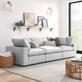 thumbnail image 2 of Modular Deep Sofa, Grey Gray, Fabric, Modern Contemporary, Living Lounge Cafe Room Hotel Lobby Hospitality, 2 of 10