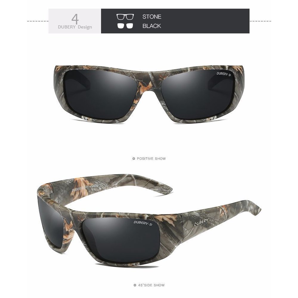 Sunny Shades Dubery Polarized Sunglasses Wrap Around Camouflage