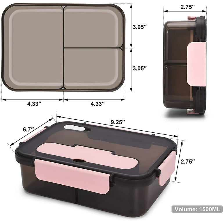 Bento Box Adults Lunch Box and Children ,Takeaway Plastic Lunch